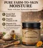 Grass-Fed Whipped Beef Tallow Cream (unscented) 4oz