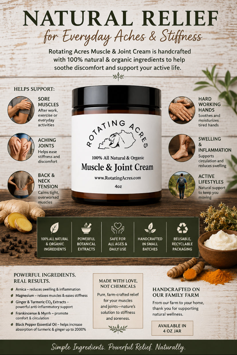 All Natural Muscle & Joint Cream 4oz